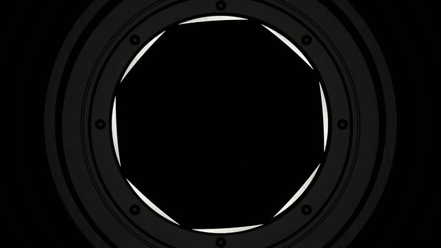 moving leaf shutter with black or green background