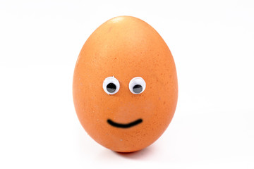 Egg with eyes.