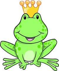 Frog Prince Vector Illustration
