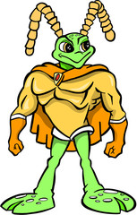 Insect Bug Hero Vector Illustration