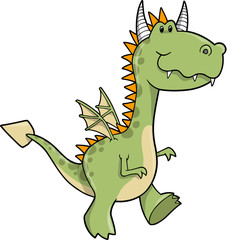 Fototapeta premium Cute Dragon Vector Illustration