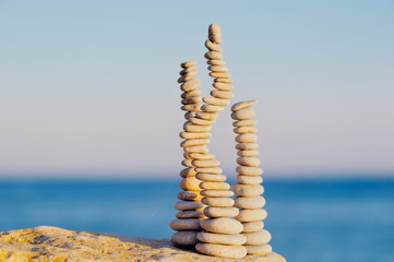 Balancing on the rock