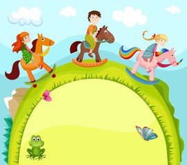 Obraz premium children card