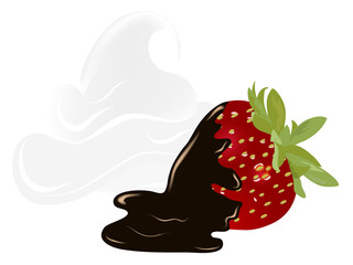 Strawberry with chocolate