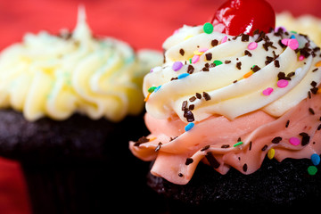 Delicious, beautiful cupcake for dessert