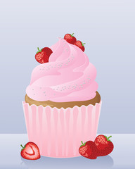 strawberry cup cake