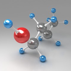 Obraz premium Molecule butanol