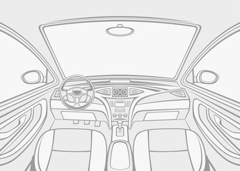 Inside car
