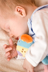 Infant is sleeping and dreaming