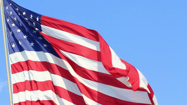 American flag closeup