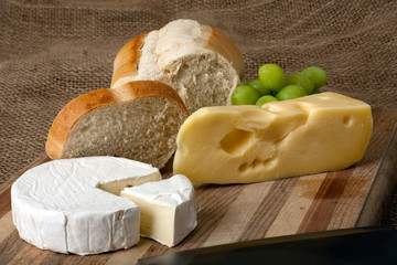 Norwegian Jarlsberg and Camembert