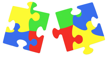 Multicolored Puzzle Pieces Symbolizing Autism Awareness