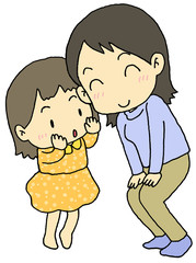 ナイショ話親子