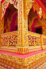 Obraz premium traditional Thai style art painting on temple's wall