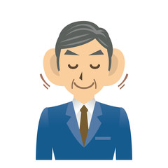 ビジネスマン C 表情3 聞く