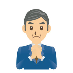 ビジネスマン C 表情3 祈り