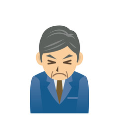 ビジネスマン C 表情3 我慢