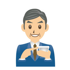 ビジネスマン C BI スマホ