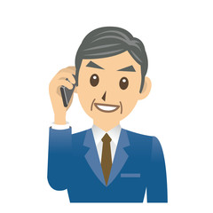 ビジネスマン C BI 携帯