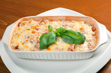 Lasagna with beef .Italian cuisine