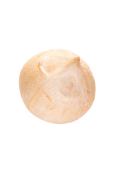 Young coconut isolated on white