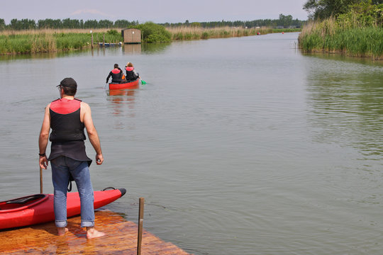 Canoisti sul Mincio