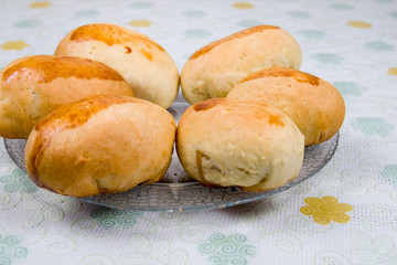 Delicious cakes on a plate