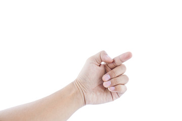 men hand isolated on white background