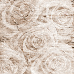 Vintage romantic background with roses