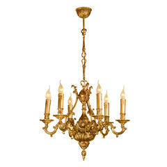 Vintage chandelier isolated on white