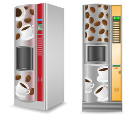 vending coffee is a machine vector illustration - obrazy, fototapety, plakaty