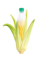 Concept - Bio plastic bottle made by corn - 38503612