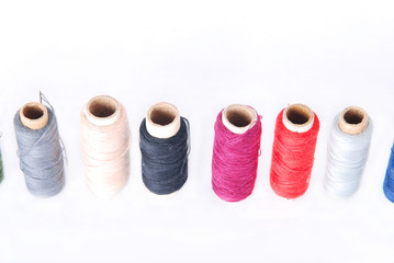 some colorful bobbins