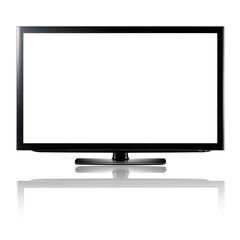 Led or lcd tv isolated on white