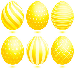 6 Easter Eggs Yellow