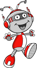 Happy Robot Vector Illustration