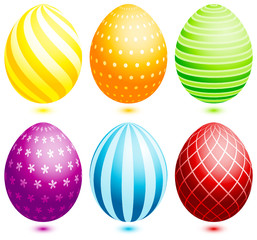 Set 6 Easter Eggs Colour