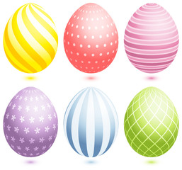 Set 6 Easter Eggs Pastel Colour