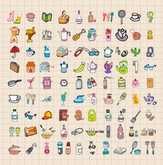 hand draw home stuff set