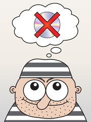 Thinking man about piracy in prison