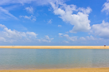 Beach and sea with blue sky, Thailand