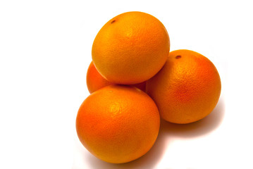 Four juicy tangerine