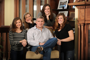 Portrait of Father and Daughters