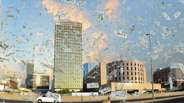 Money falling from the sky