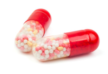 pills isolated on white background
