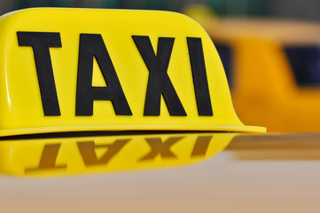 Taxi Cab Close Up