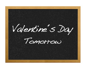 Obraz premium Valentine's message on a blackboard.