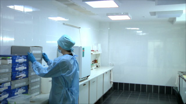 woman smiling in the laboratory