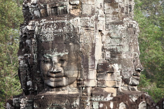 Visages d'Avalokiteshvara au Bayon - Siem Reap