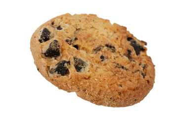 Round orange shortbread with chocolate